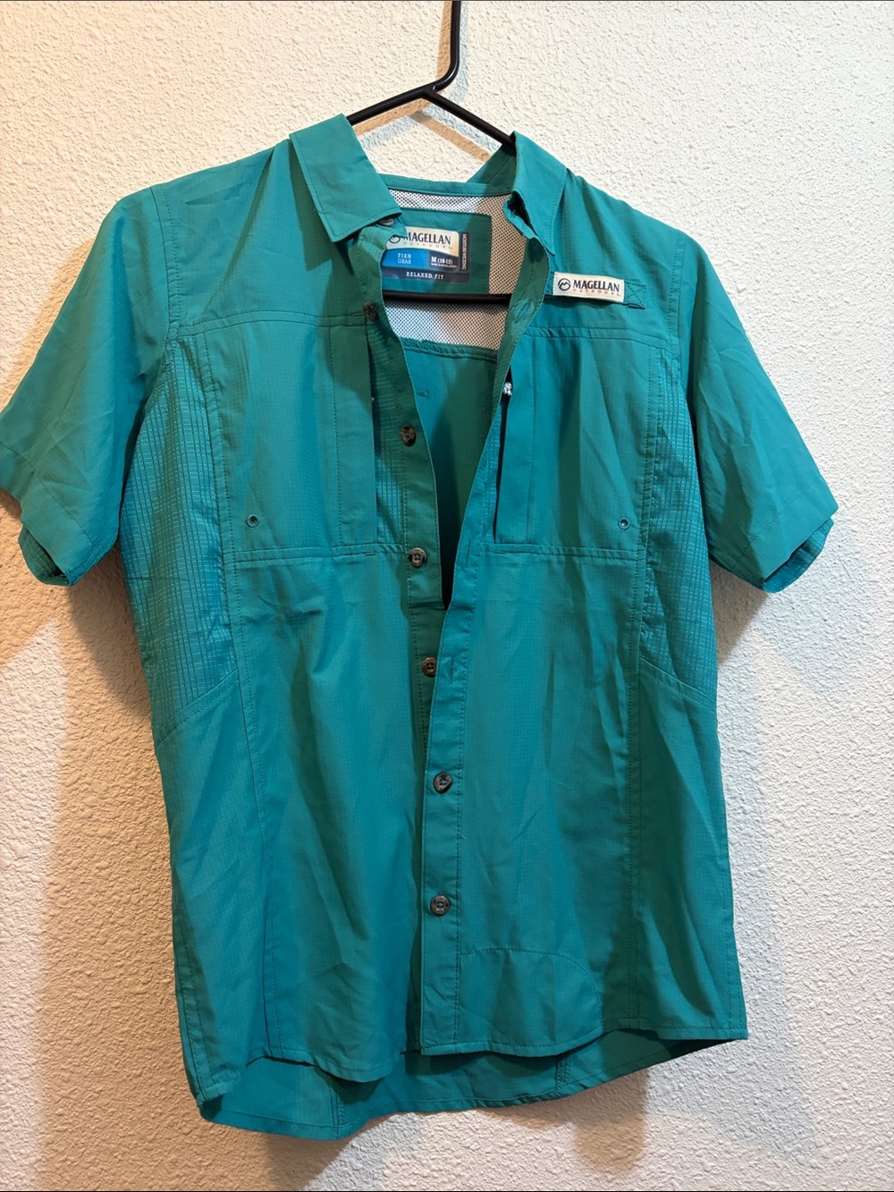 Magellan Outdoors Teal Fish Gear Shirt - Relaxed Fit